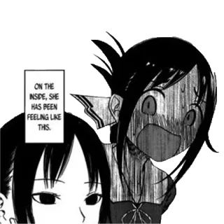 🙃 ON THE INSIDE, SHE HAS BEEN FEELING LIKE THIS. Anime, Manga, Expression, Choqué, Bande dessinée telegram sticker