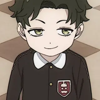 🌄 Damian Desmond Spy x Family Anime, Damian Desmond, Spy x Family, Karakter kartun, Seragam sekolah telegram sticker