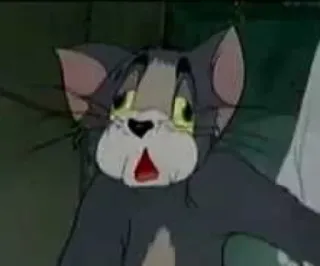 🙀 Tom Cat Tom and Jerry cartone animato, gatto, Tom, sorpreso, animato, divertente telegram sticker