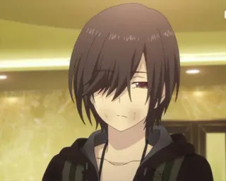 ☄ anime, verdrietig, jongen, huilend, tiener, emotioneel whatsapp sticker