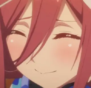 😞 anime, cute, girl, happy, smile, cartoon, red hair telegram sticker
