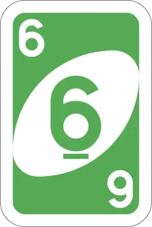 6️⃣ kaart, nummer, spel, uno, groen telegram sticker