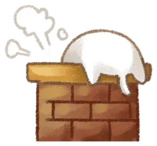 💨 kucing, cerobong asap, lucu, binatang, imut, kawaii telegram sticker