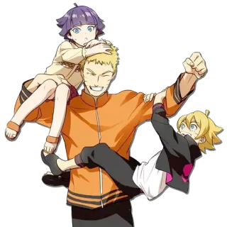 😍 Naruto アニメ, 家族, 子供, 漫画, キャラクター telegram sticker