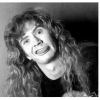 😜 Dave Mustaine musicien, métal, rock, drôle, idiot, Megadeth whatsapp sticker