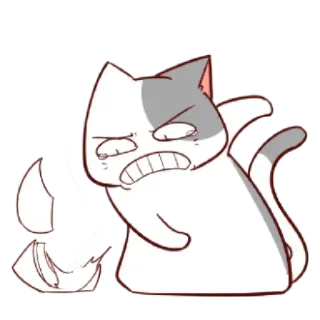 😡 cat, angry, cartoon, animal, feline telegram sticker