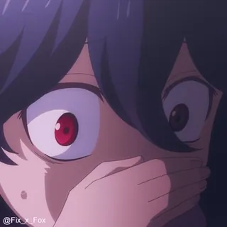 😱 アニメ, びっくり, 赤い目, ショック, 漫画 whatsapp sticker