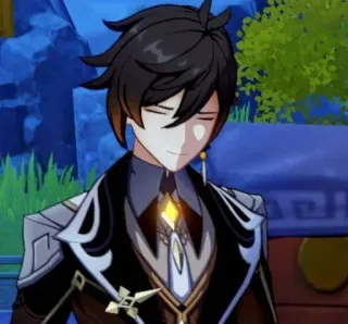 🍵 Zhongli Genshin Impact Anime, Genshin Impact, Zhongli, Postać, Gra wideo, Fantasy telegram sticker