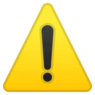 ⚠️ warning, caution, alert, attention, hazard, danger telegram sticker