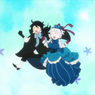 🥰 anime, dancing, joyful, couple telegram sticker