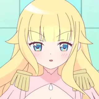 ☁️ Anime, Personaje, Ilustración, Lindo, Rubio, Ojos azules whatsapp sticker