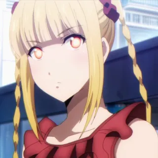 🐍 Anime, Charakter, Blond, Mädchen, Cartoon telegram sticker