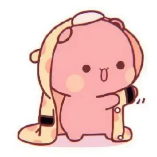 🍒 słodki, kreskówka, zwierzę, brzoskwinia, kawaii, postać, uroczy telegram sticker