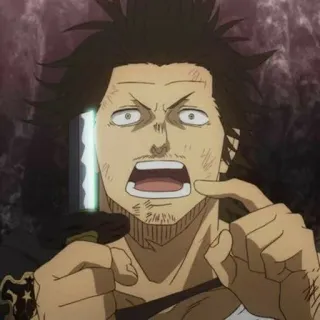 ⚫️ Yami Sukehiro Black Clover Anime, Black Clover, Yami, Yami Sukehiro whatsapp sticker