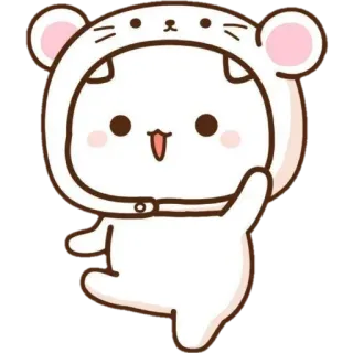 🕺 น่ารัก, การ์ตูน, แมว, หนู, สัตว์, คาวาอิ telegram sticker
