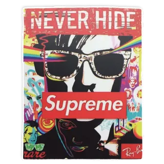 🤑 NEVER HIDE supreme, ray-ban, never hide, sticker, pop art telegram sticker