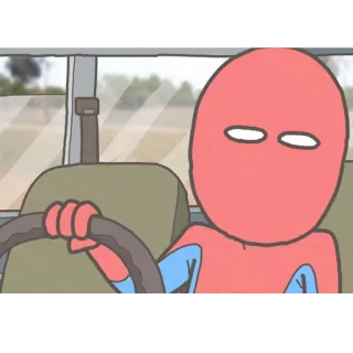 🚘 spiderman, fahren, superheld, cartoon, auto, animation telegram sticker