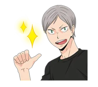 ✨ Koshi Sugawara Haikyuu!! アニメ, マンガ, ハイキュー!!, 菅原孝支, 菅原, バレーボール telegram sticker