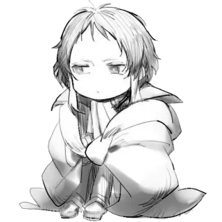 🙁 Anime, Manga, Niedlich, Chibi, Kawaii, Kunst, Illustration telegram sticker