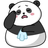 😭 แพนด้า, เศร้า, ร้องไห้, การ์ตูน, สัตว์, ภาพประกอบ telegram sticker