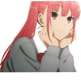😊 anime, garota, Horimiya, cabelo ruivo, sorriso telegram sticker