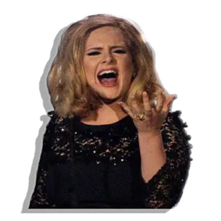 😡 Adele adele, cantora, música, celebridade, mulher, artista telegram sticker