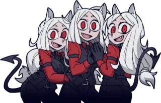 😌 Anime, Helltaker, gadis anjing, gadis iblis, imut whatsapp sticker