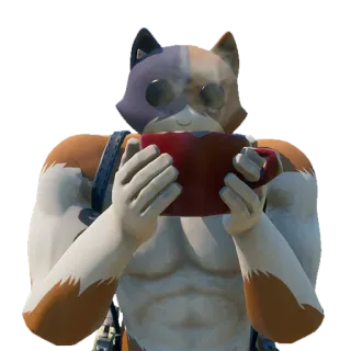 ☕️ Meowscles Fortnite Katze, Muskeln, Videospiel, Tasse, Getränk, Fortnite telegram sticker