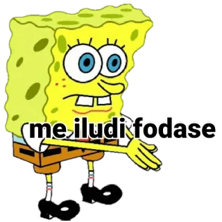 😒 Spongebob me iludi fodase spongebob, cartoon, meme, funny telegram sticker