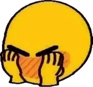 🙈 emoji, yellow, sad, crying, upset telegram sticker