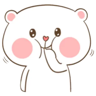 😶 schattig, beer, cartoon, kawaii, dier, sticker telegram sticker
