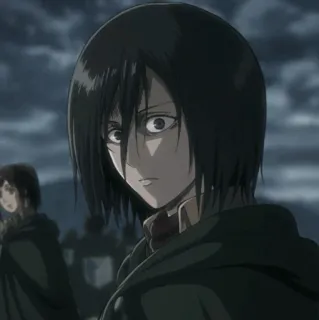 ❤️ Mikasa Ackerman Attack on Titan อนิเมะ, ตัวละคร, มิคาสะ แอคเคอร์แมน, ผ่าพิภพไททัน, ผู้หญิง, จริงจัง whatsapp sticker