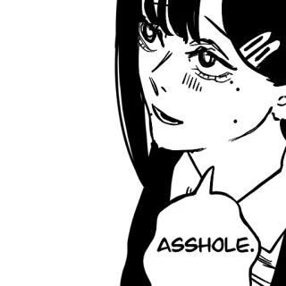 🙂 ASSHOLE. 모욕, 애니메이션, 욕설, 만화 telegram sticker