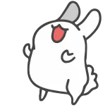 🤪 зайчик, милый, животное, мультфильм, кролик, каваий whatsapp sticker