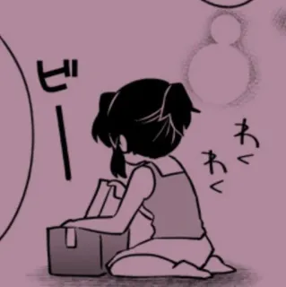 🦋 ビー Аниме, Ребенок, Коробка, Японский, Манга telegram sticker