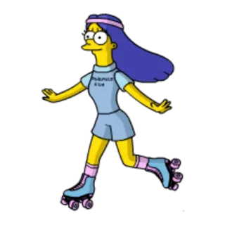😊 Lisa Simpson The Simpsons SPRINGFIELD K14 Lisa Simpson, The Simpsons, Sepatu roda, Kartun, Animasi, Karakter telegram sticker