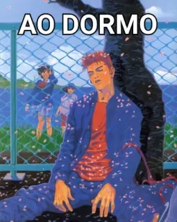😴 AO DORMO sleeping, anime, cherry blossoms, resting, relaxed telegram sticker