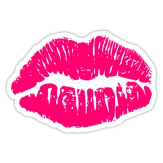 💋 lips, kiss, mouth, pink, beauty, romantic telegram sticker