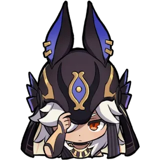 😏 Cyno Genshin Impact Anime, Genshin Impact, Cyno, Videojuego, Chibi, Pegatina whatsapp sticker