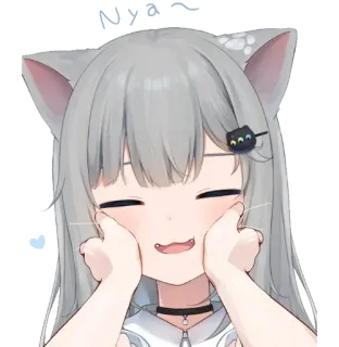 🙊 อนิเมะ, คาวาอิ, สาวหูแมว, น่ารัก, มังงะ, เนโกะ telegram sticker