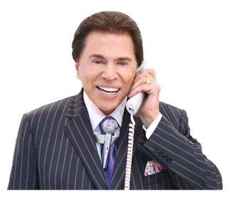 📞 Silvio Santos Silvio Santos, TV brasileña, Presentador, Televisión, Personalidad, Celebridad whatsapp sticker
