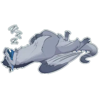 😴 zzz dragão, dormindo, fofo, desenho animado, fantasia, relaxante telegram sticker