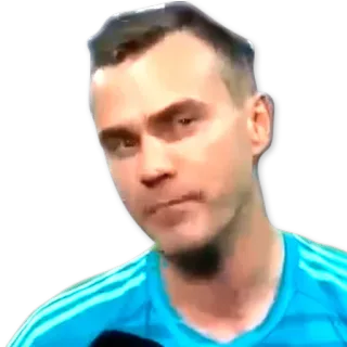 😑 mann, porträt, fußballspieler, person, torwart telegram sticker