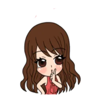 😗 Аниме, Девушка, Мультфильм, Милый, Чиби, Тсс telegram sticker