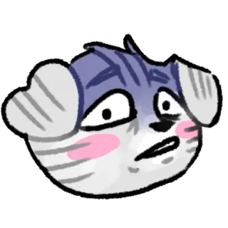 😨 kucing, sedih, kartun, stiker, hewan, meme telegram sticker