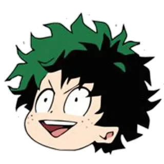 😳 Izuku Midoriya My Hero Academia Anime, My Hero Academia, Izuku Midoriya, Deku, Sticker, Manga whatsapp sticker