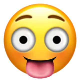 😳 Эмодзи, Лицо, Глупый, Язык, Смешной, Выражение, Нелепый whatsapp sticker