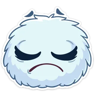 ☹️ triste, esponjoso, emoji, dibujo animado telegram sticker