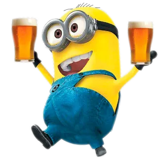 🍻 Minion Despicable Me cartoon, beer, alcohol, celebration, fun telegram sticker