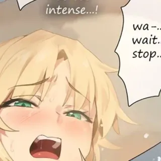 😰 intense...!
wa-.
wait..
stop.. anime, girl, manga, cartoon, emotional telegram sticker